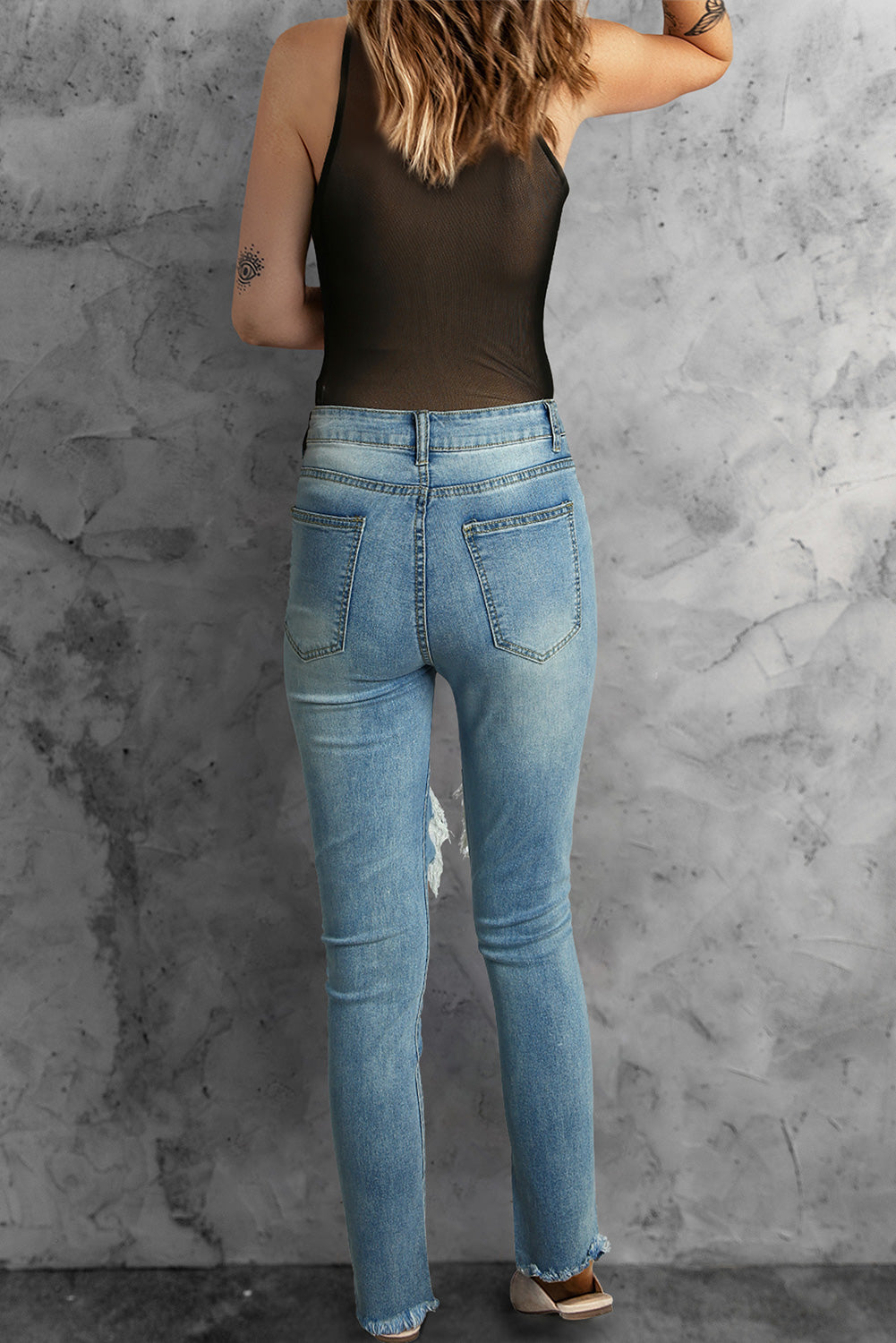 Black Rhinestone Sleeveless Halter Neck Bodysuit