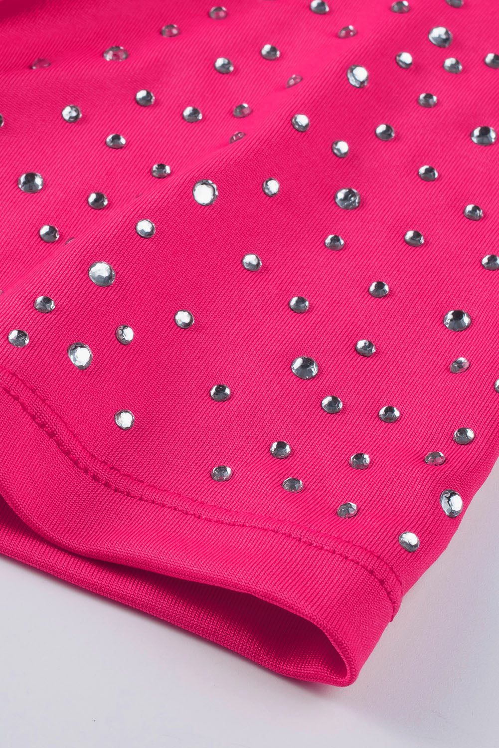 Black Rhinestone Spaghetti Strap Bustier Crop Top