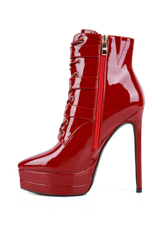 High Heeled Patent PU Stiletto Boot